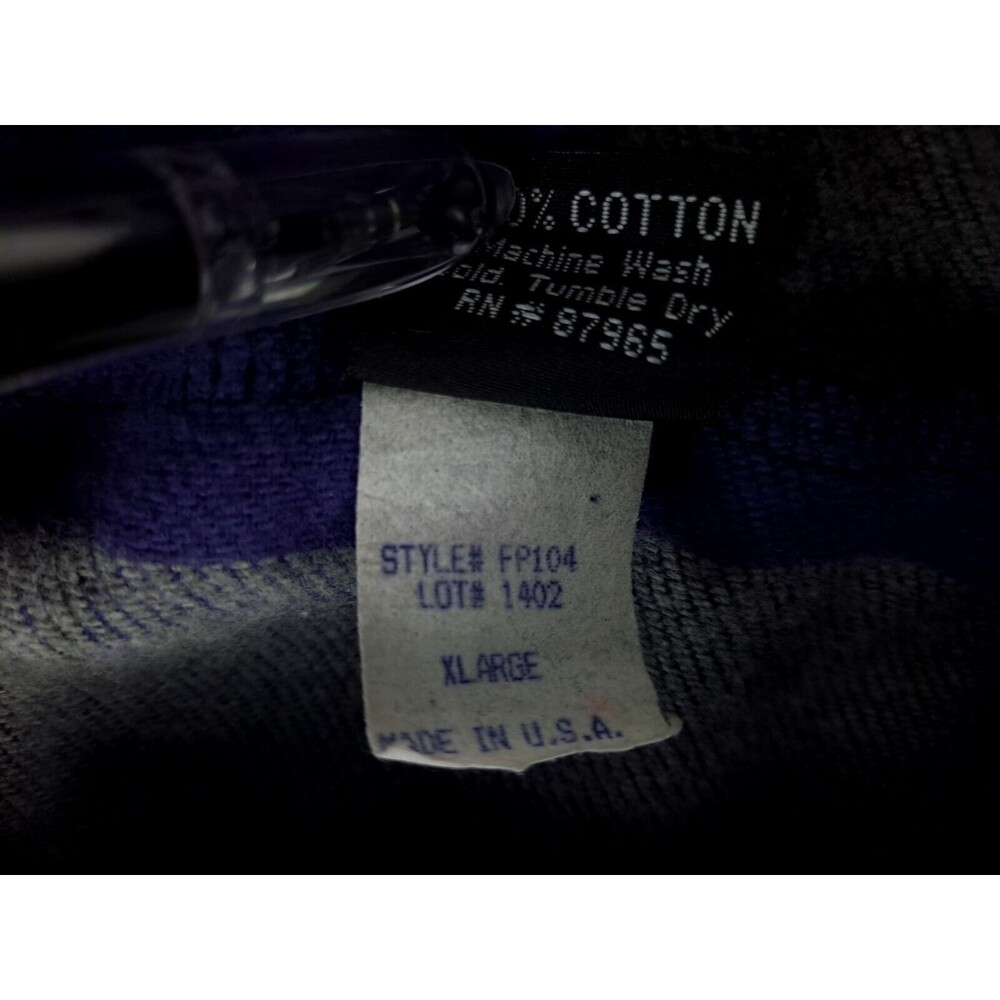 Vtg 90s Grunge Surf Style Myrtle Beach Golf Plaid Hoodie Made In USA Mens XL EUC - Picture 9 of 10